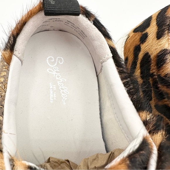 Seychelles Stand Out Sneaker In Leopard Print Leather - Picture 4 of 9